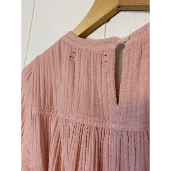 XIRENA Pink Gauze Belted Long Sleeve Maxi Dress US S - Picture 10 of 12